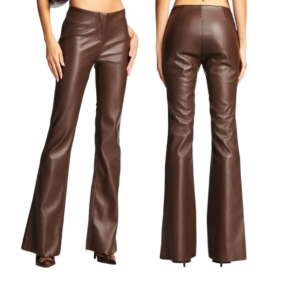 I.AM.GIA Estyn Low Rise Flare Faux Leather Pants - Picture 1 of 13